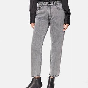 ANINE BING / REVOLVE Etta Jeans Acid Grey, Ankle length Straight leg, women's 24